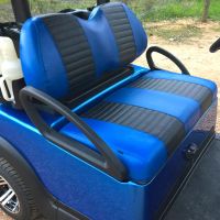 CLUB CAR METALLIC BLUE TWO TONE SEATS