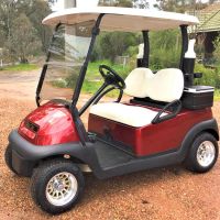 Club Car Precedent Atomic Candy Apple Red with Mag Wheels